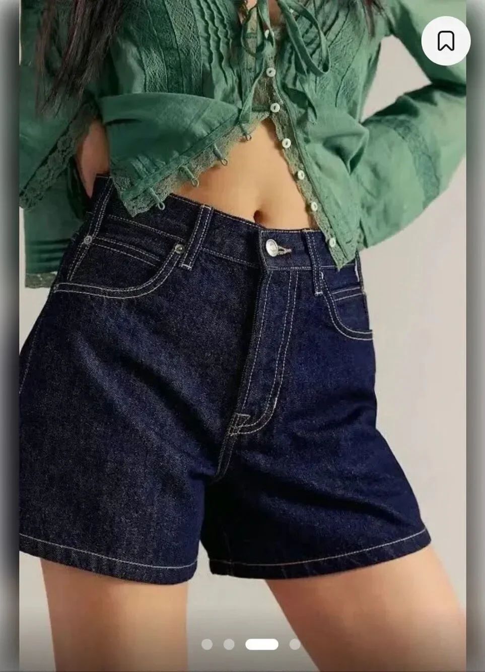 Free People We The Free Tippi Denim Shorts 25 Dark Wash